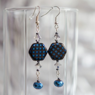 Fronsinine earrings with crystals